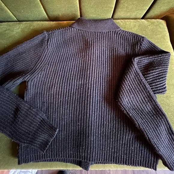 Twik black chunky polo Button-Up Cardigan - Picture 4 of 4